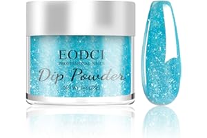 ‎EODCI EODCI Dipping Powder Nails Set, Dipping Nagelpulver, Blau Dip Pulver Nagel Glitzer Dipping Puder French Nagelkunst Starter Maniküre für Salon DIY & Hause Nagelpuder Spiegelpulver