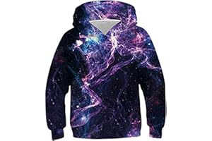 RAISEVERN Kid Hoodies Boys Girls 3D Print Jumpers Cool Funny Cool Casual Pullover Hoody 6-16 Years