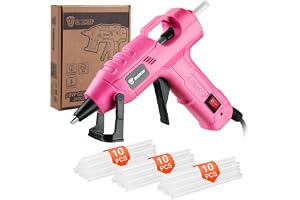 DEKOPRO Hot Lim Pistol: 20 W mini DIY silikonpistol, varmlimpistol med 30 st limstänger, för gör-det-själv, konst, kontor, skola, förpackning, reparationer, hem