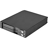 SilverStone SST-FS202B - Aluminium Trayless Hot Swap Mobile Rack Backplane / Internal Hard Drive Enclosure for 2x 2.5 Inch SA