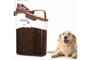 HASA zone Dog Food Storage Container Airtight, 2.8L Large Portable Pet Food Container with Lid & Measuring Cup, BPA Free Plastic Food Storage Bins for Cats/Dogs, Outdoor/Travel