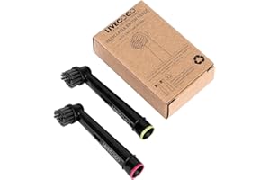 Recyclable Oral-B Compatible Toothbrush Heads, Eco-Friendly & Sustainable, Charcoal Infused Bristles from LiveCoco, Best for 