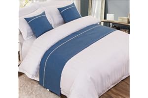 GZQIAWY Bedspreads Bed Runner Throw Bedding Single Queen King Bed Cover Towel Home Hotel Decorations,blue,45cm Cushion Cover+Pillow (1 Set)