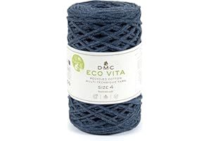 DMC - Eco Vita 4 | Filato in cotone riciclato - Etichetta con semi veri da piantare | 250 g - 200 m