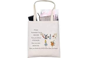 LEVLO Alice Movie Bolsa de maquillaje para cosméticos Alice Fairy Tale para fanáticos de regalo Alice You Are Braver Stronger Smarter Than You Think Maquillaje con cremallera para mujeres y niñas,