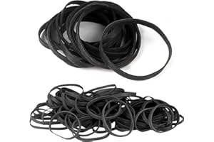 GYXCELC 100 Stück Gummibänder Stark Umfang 10cm Schwarz Gummibänder breit Gummiringe Elastizität Starke Gummis Wiederverwendbar Haushaltsgummi Gummiring für Büro Haushalt Schulbedarf