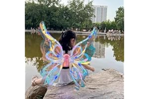 XIAOBAN Light Up Fairy Wings for Girls, Electric Butterfly Wings Kids Moving Wings Fairy Costume Butterfly Costume for Girls Playing, Birthday Halloween Christmas Party Favor Princess Gift Ideas