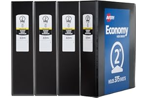 Avery 19205 Economy View Binder 2 w kolorze czarnym (4 sztuki)