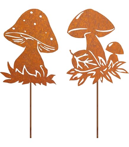 Gartenstecker Pilz Edelrost - Großer Fliegenpilz Als Gartendeko