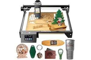 Longer RAY5 Laser Graviermaschine, 20W Laser-Ausgangsleistung, 3,5“ Farb-Touchscreen, Offline-Steuerung über App, Gravurwerkzeug für Metall/Glas/Holz, Arbeitsbereich 400x365mm