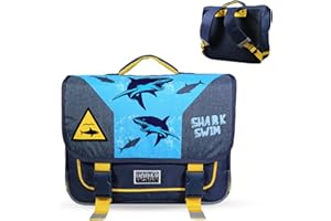 Bagtrotter - Cartable Primaire Garçon 38 cm - Grand Rangement - Tons Bleu - Différents Modèles & Licences