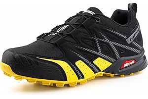 Hitmars Scarpe Trail Running Uomo Donna Scarpe Trekking Scarpe da Escursionismo Leggero Outdoor Scarpe da Ginnastica Traspirante Fitness Running Nero EU 37-47