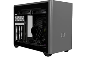 Cooler Master MasterBox NR200P MAX UK Plug Mini-ITX PC Case - Tempered Glass Side Panel, 280mm AIO CPU Cooler, 850W 80-PLUS Gold PSU Fully Modular, Vertical GPU Support with PCI-e 4.0 x16 Riser Cable