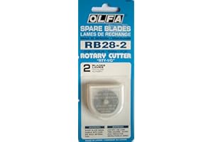 Olfa Lot de 2 lames de rechange pour cutter rotatif 28 mm