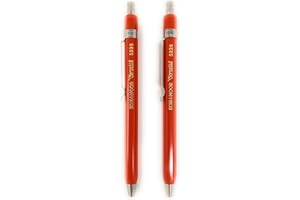 KOH-I-NOOR Versatil 5228 - Juego de 2, lápiz mecánico de metal sacapuntas para minas 2 mm - rojo