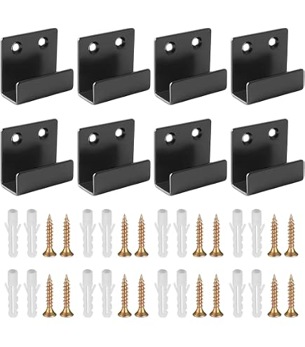 4 Pièces Clips Zinc, Pince à Verre Support Miroir, Fixation Réglable, pour Miroirs, Verre, Clins