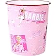 Zawadi Global Barbie Kids Childrens Waste Bucket Paper Bin Basket for Bedroom Study Desk Dustbin