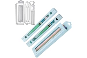 ‎GLOBLELAND GLOBLELAND 3D Stift Box Rahmen Stanzformen Metall Etikettenrahmen Stanzschnitte Prägeschablonen Vorlage für Papierkartenherstellung Dekoration DIY Scrapbooking Album Handwerk Dekor