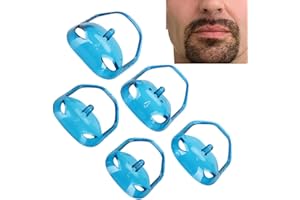 ZJCHAO 5 sztuk gałka do brody narzędzie do stylizacji wąsów niebieski przezroczysty szablon brody styl symetryczny szybki kształt, uniwersalny design, mały rozmiar do noszenia,