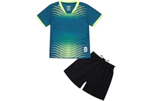 Nyeemya Kinder Jungen Trainingsanzug Sommer Sportanzug Kurzarm Rundhals Shirt Mit Shorts Kurze Sporthose Atmungsaktiv Schnelltrocknend Sportbekleidung Set