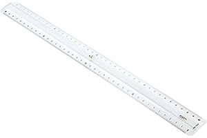 Graphoplex Regle 30 cm Transparente Graduée - 2 Biseaux et Bosselage - Bord Antitache et Zone de Lecture Antireflets - Traçage, Mesure, Dessin, Decoupe Papier - Matériel Rigide, Confort Lecture