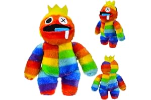 GEWDW Rainbow Friends Peluche da,Bambola di Pezza Morbida Peluche Gioco Caldo,Plush Throw Pillow Toys Halloween Christmas Party Girl Boy Regali di Compleanno (Rainbow)