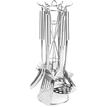 Abodpove Set Da 23 Utensili Da Cucina In Acciaio Inox Con Portautensili – Include Spatola, Frusta E Schiacciapatate - 4