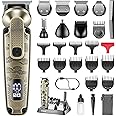 VGR 095 Beard Trimmer for Men, 7 in 1 Waterproof Cordless Hair Clipper T Blade Trimmers Set, Electric Razor Shaver Beard Trimmer Grooming Kit for Nose Body Ear Face Mustache