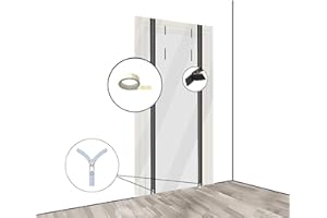 Green Home Film de protection contre la poussière avec fermeture éclair - 1,20 x 2,20 m - Avec ruban adhésif double face et fermeture Velcro