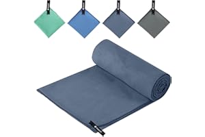 Hosuni Large Microfibre Beach Towel, Soft Lightweight Gym Towel Super Absorbent & Ultra Compact Travel Towel for Beach Sports Swimming Gym Yoga Camping Hiking