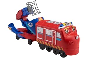 Chuggington Pop Rescue Wilson EU890201 | Giocattolo a sorpresa con treno trasformazione | Ruote girevoli | Scala 12,7 cm | Dai 3 anni in su, rosso