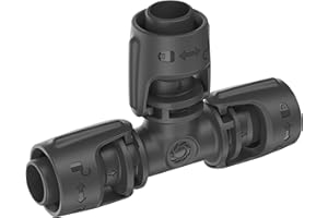 Gardena System Micro-Drip trójnik 13 mm (1/2 cala): Łącznik do rur instalacyjnych 13 mm, odgałęzienie w kształcie litery T, automatyczne nawadnianie, możliwość ponownego zastosowania (13201-20)