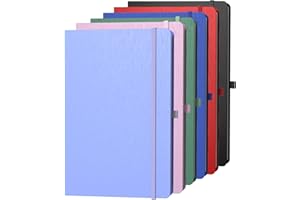 ONAVIA A5 Liniert Notizbuch, Notebook Hardcover, 80 Blätter (160 Seiten) 80 g/m², 7mm Linienabstand für zu Hause, Schule und Arbeit Mehrfarbig (6 Stücke)