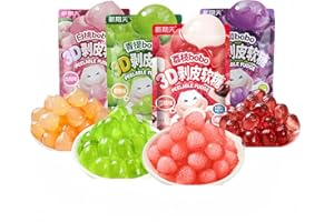 MCKONA 75g fruits gummies bonbon bonbons en gros bonbon halloween,bonbons pelables, litchis, raisins, bonbons pêche blanche-Saveur litchi