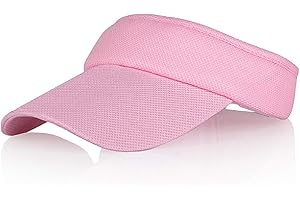 VEATREE Multiple Colors Sun Visors for Girls and Womens, Long Peak Thicker Sweatband Adjustable Hat for Golf Cycling Fishing Tennis Running Jogging and other Sports