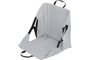 Gardenista da Giardino Idrorepellente Seduta a Terra | Sedia Pieghevole Portatile con Schienale per Esterni | Ideale per Escursioni, Gradinata Dello Stadio, Campeggio e Parco | Leggera (Grigio)