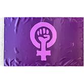 Durabol Feministinnen-Flagge – 150 X 90 Cm, Satin, Für Innen & Außen, Mit Saum Für Stock
