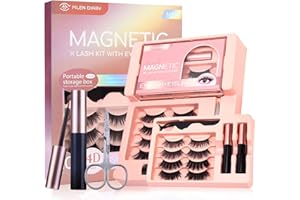 Mlen Diary Magnetyczne rzęsy z eyelinerem i przenośnym pudełkiem, mieszane 10 stylów, magnetyczne rzęsy, naturalny wygląd, 10 par