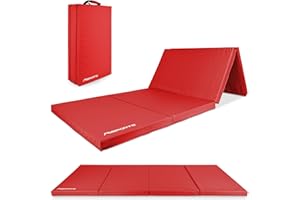 MSPORTS Tapis de gymnastique pliable de qualité supérieure - 190 x 80 x 5 cm - Tapis de gymnastique - Tapis de sport pour la maison, les enfants, les adultes