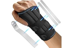 EVXVE Handgelenk Bandagen,MäNner Frauen Karpaltunnel HandgelenkstüTze Mit Metallschiene-Stabilisator,HandgelenkstüTze Links& Recht Hand Zur Linderung Von Tendinitis Arthritis Schmerzen Im Karpaltunnel