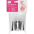 Tala Food Piping Bag Set with 3 Nozzles, Perfect for Piping All Foods, Perfect for Mash Potato, Cream and Icing, Piping Bag is Reusable and Nozzles are Food Grade Stainess Steel