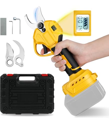 Akku Astschere 40mm – Elektrische Gartenschere Mit 2x 21V 2.0Ah Akku & LCD Display