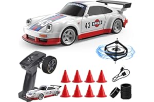 Vefacion Mini RC Drift Car mit Gyro 1/43 Scale 2,4GHz 15KM/H hohe Geschwindigkeit Sport Rennauto 4WD Tabletop Ferngesteuert Auto für Jungen Mädchen und Erwachsene Geschenk