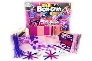 Grafix Pink Big Box Of Craft Childrens Giant Art Materials Set 100+ Pieces