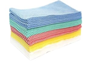 JINYUDOME Reusable J Cloths, Durable Dry Handi Wipes, Disposable Cleaning Cloth, Kitchen Dish Cloth Dish Towels, Big Size 13x23.62 Inch, Dry Quickly, 5 Color, Total 60 Pack