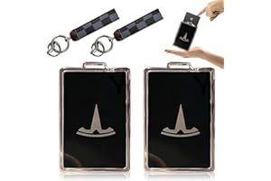 Nizirioo Soporte para tarjetas de llaves, 2 unidades, soporte para tarjetas, cubierta para llaves con llavero, funda para tarjetas de identificación, funda para Tesla Model 3 Accesorios, Negro
