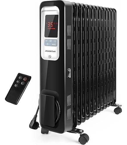 YMYNY Riscaldatore elettrico con presa elettrica e telecomando Mini