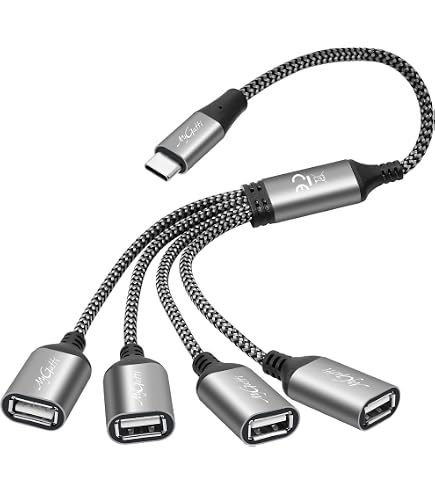 chenyang Mini cavo di ricarica splitter USB, cavo di prolunga da mini USB 1 femmina a 2 maschi supporta la ricarica di due dispositivi allo stesso tempo, 0,3 m