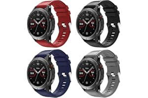 Sycreek Garmin Fenix 5 Correa, 22mm Easy-Fit Silicona Reemplazo Correa para Garmin Fenix 5/Fenix 5 Plus/Fenix 6/Fenix 6 Pro/Fenix 7/Fenix 7 Solar/Forerunner 935/945