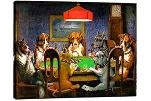 Eliteart-Dogs Playing Poker by Cassius Marcellus Coolidge Oil Painting Reproduction Giclee Wall Art Canvas Prints